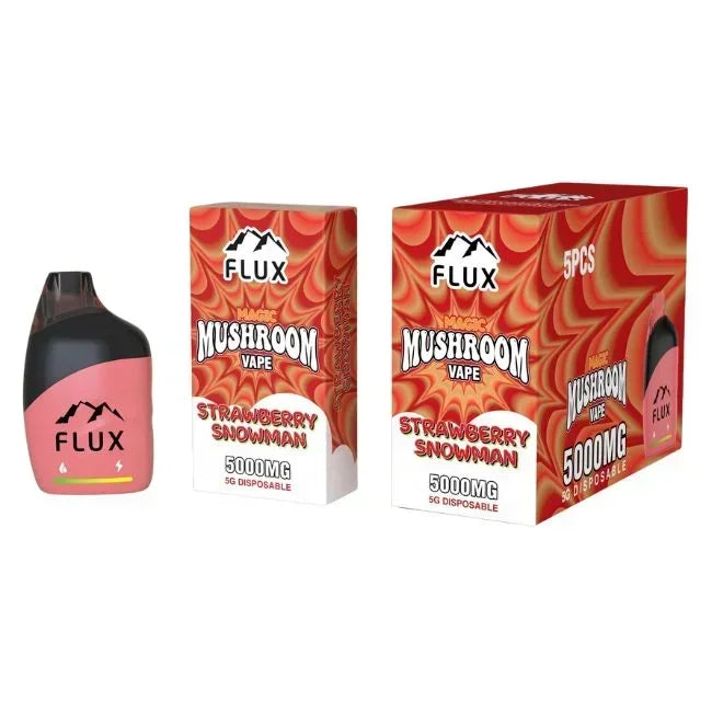 Flux 5G Strawberry Snowman mushroom vape from Coastal Shroomz Co.