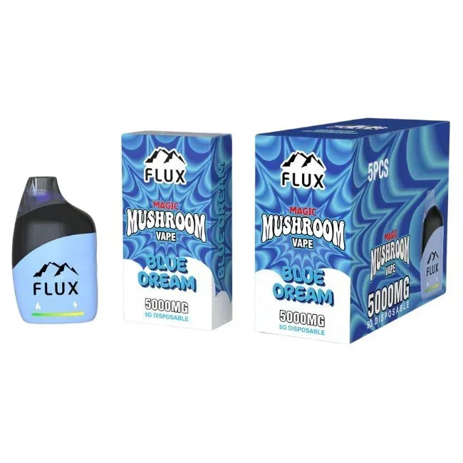 Flux 5G Blue Dream mushroom vape 5000mg disposable by Coastal Shroomz Co.