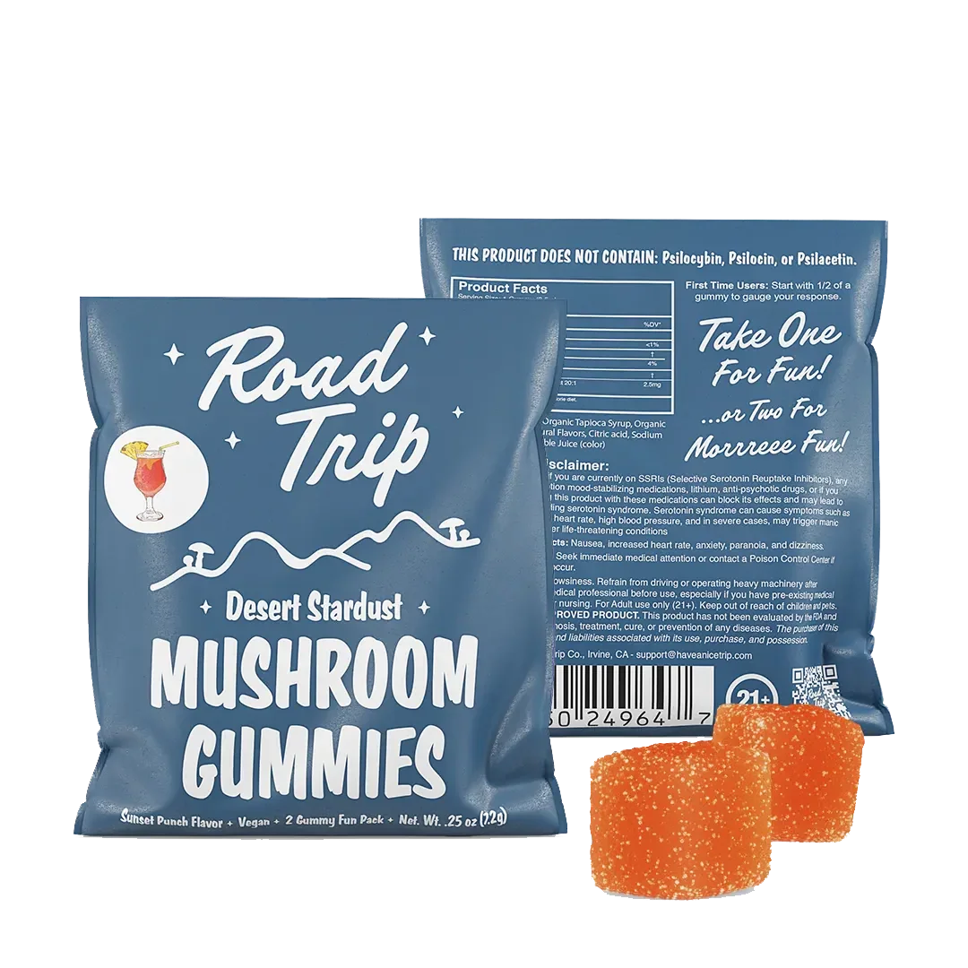 Road Trip Mushroom Gummies 2 Pack Erth Wellness Coastal Hemp Co