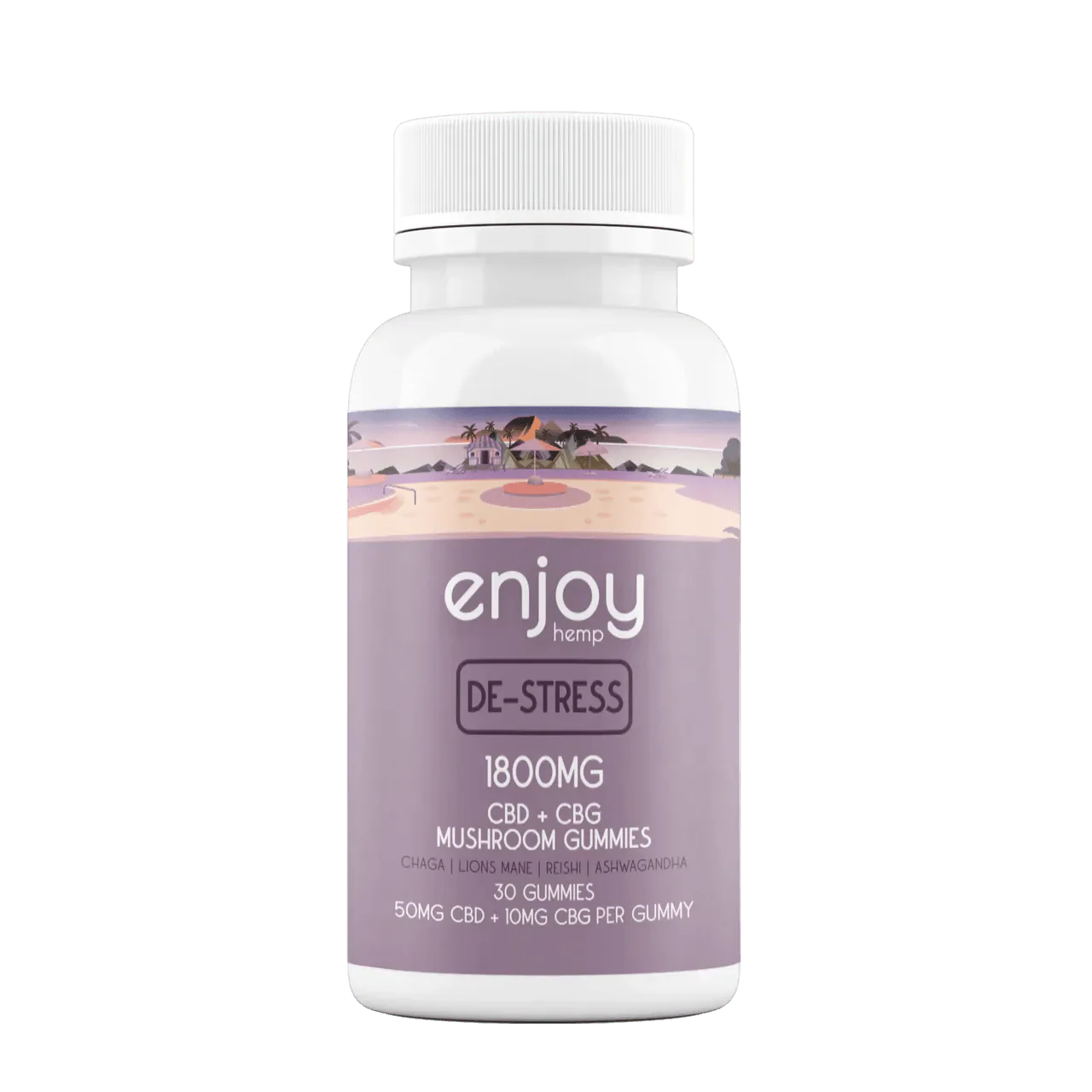 Enjoy De-Stress Gummies - CBD + CBG + Mushroom Blend Enjoy Hemp Coastal Hemp Co