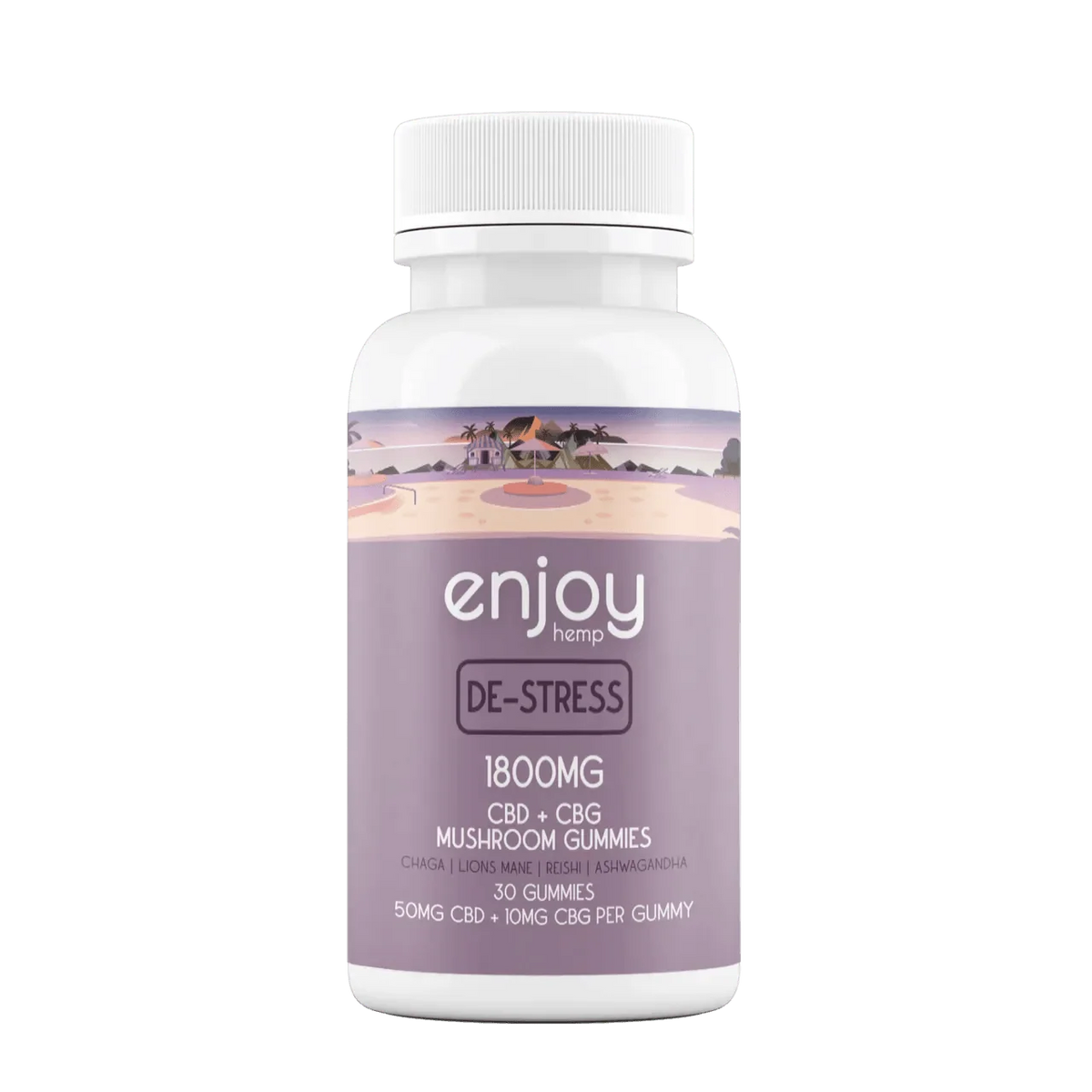 Enjoy De-Stress Gummies - CBD + CBG + Mushroom Blend Enjoy Hemp Coastal Hemp Co