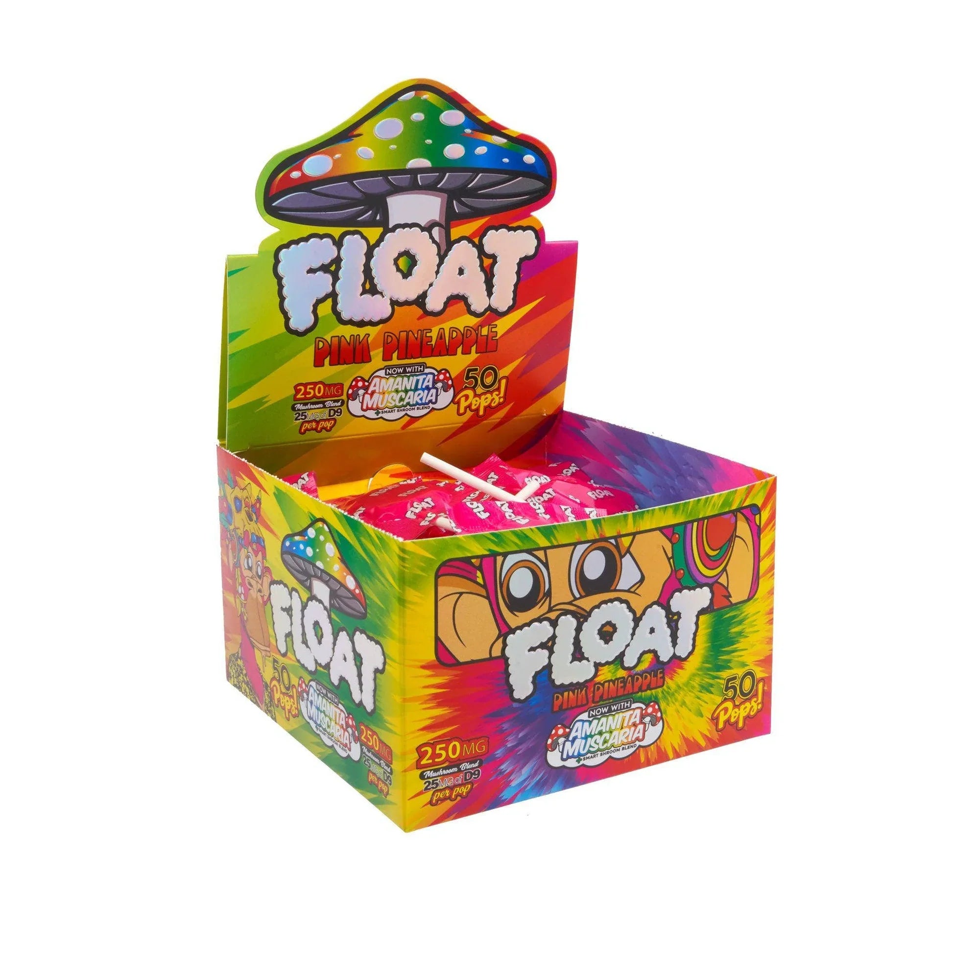 FLOAT Mushroom Lollipops 50ct Box - Coastal Hemp Co
