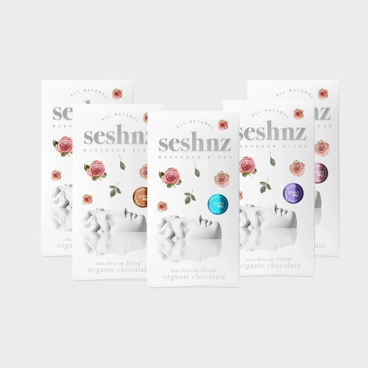 Seshnz Mushroom Chocolate Bar 5000mg Seshnz Coastal Hemp Co