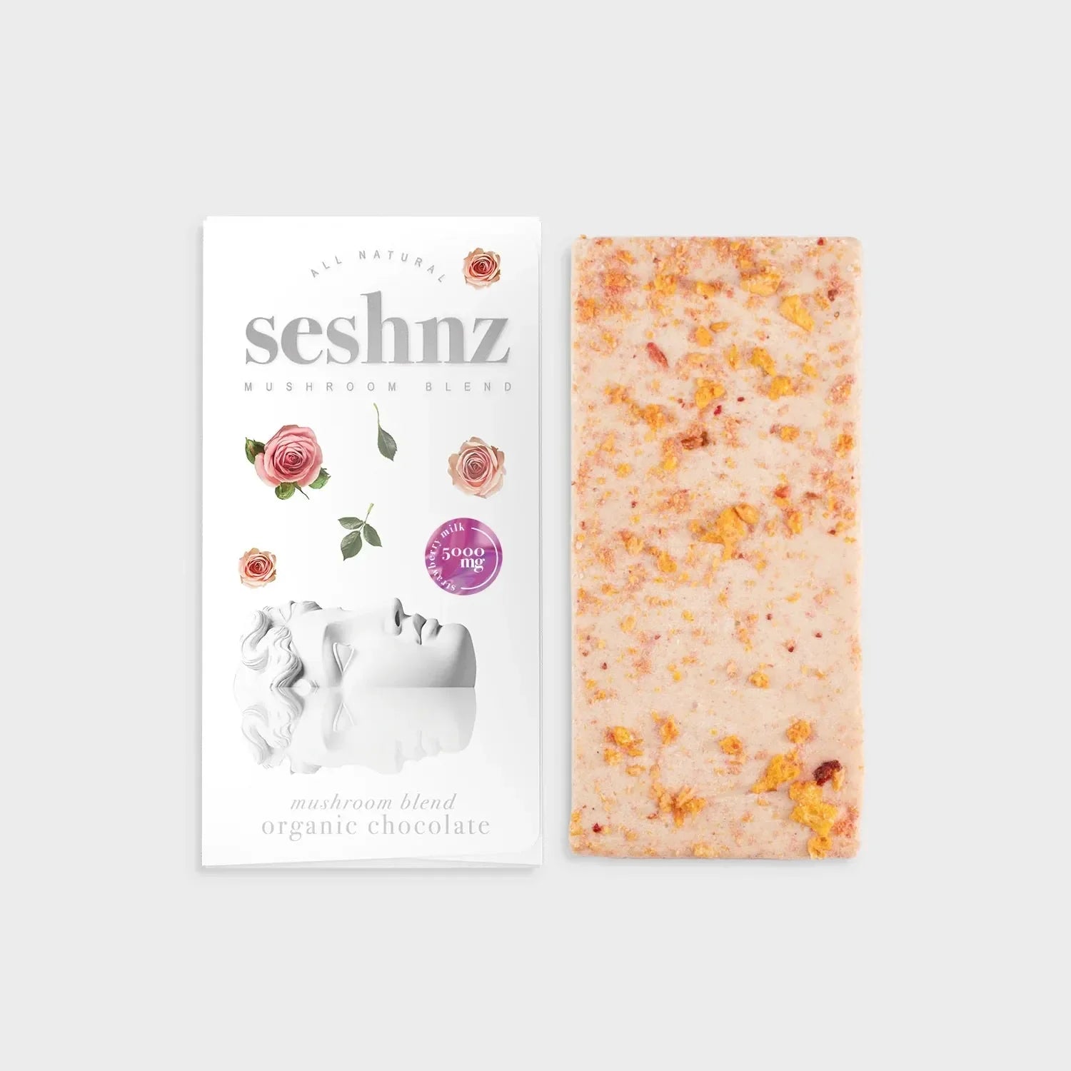 Seshnz Mushroom Chocolate Bar 5000mg Seshnz Coastal Hemp Co