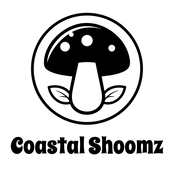 Logo of Coastal Shoomz with a black mushroom illustration