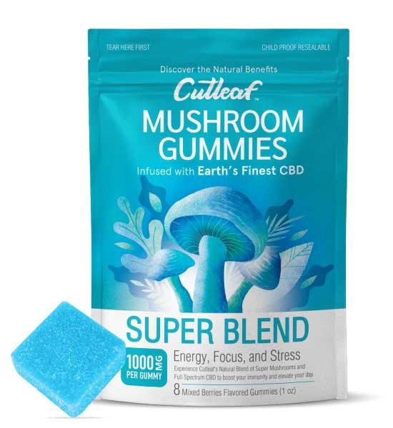 Cutleaf Super Blend Mushroom CBD Gummies