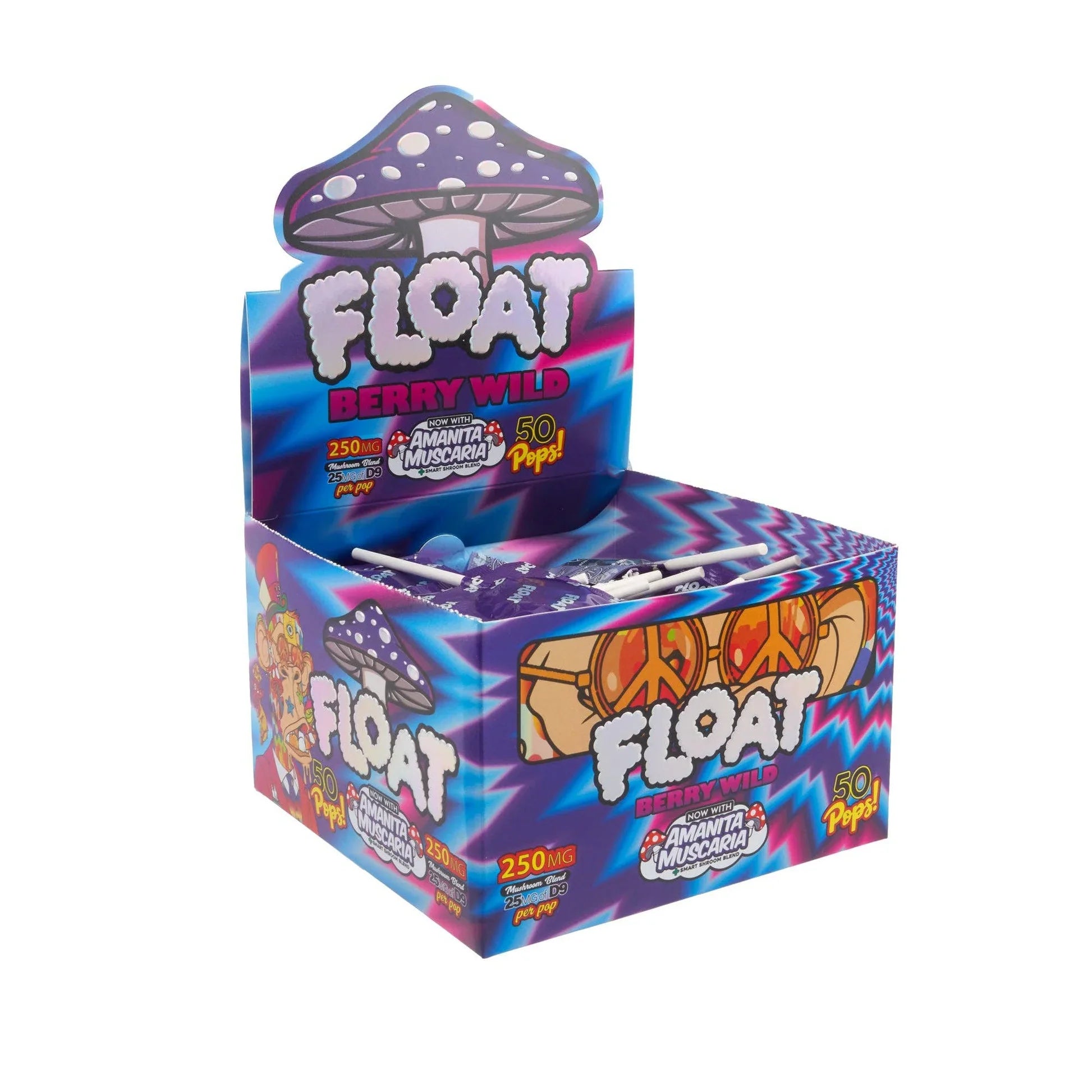 FLOAT Mushroom Lollipops 50ct Box - Coastal Hemp Co